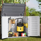 Outdoor-Aufbewahrungsschrank, wasserdichte Aufbewahrungsbox aus Kunstharz für Mülltonnen