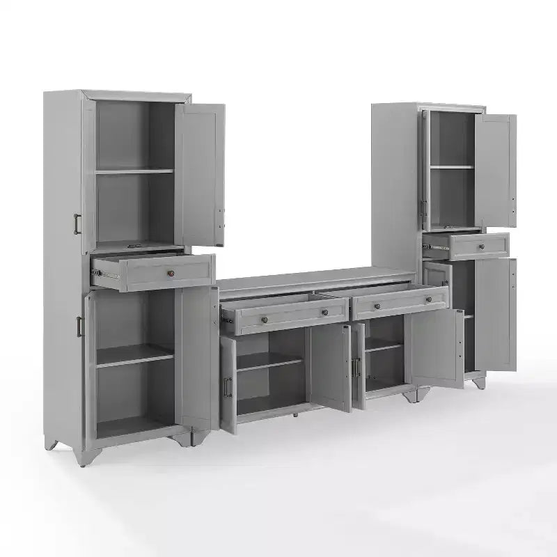 Set da 3 pezzi Tara di credenza e dispensa effetto usurato - Crosley