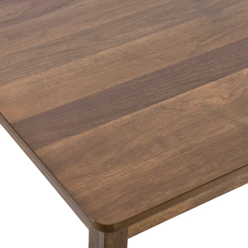 Set da pranzo composto da 5 pezzi in legno massello, 47 L (1 tavolo + 4 sedie con schienale a doghe)