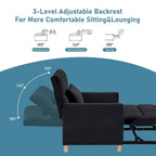 Aukfa Schlafsessel, umwandelbarer Einzelschlafsofa-Sessel mit Kissen