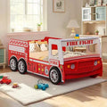 GDFStudio Juna Einzelbett-Feuerwehrbett mit LED-Beleuchtung