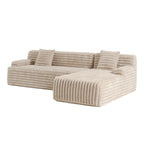 Modularna kutna sofa Cloud, moderna tapecirana sofa s 2 ukrasna jastuka, slobodno kombinirajuća modularna sofa u obliku slova L