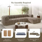 Christopher Knight Home Keri 122 Modern L-Shaped High-Density Foam Sectional Sofa with Low Backrest