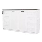 Murphy-Bett in Einzelbettgröße mit LED-Beleuchtung, lässt sich in einen Schrank einklappen, verstecktes Wandbett-Schrankbett für das Gästezimmer
