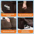 Ručni naslonjač, ergonomski naslonjač od prozračne tkanine s bočnim džepovima, jednokrevetna sofa, prikladna za dnevni boravak ili spavaću sobu