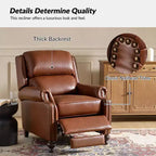 Set van 2 moderne Elisabete-fauteuils met hoge rugleuning van echt leer en vintage spijkerkopafwerking voor woonkamer en slaapkamer| ART OF LIVING DESIGNS