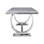 Mejda moderna tal-kamra tal-ikel b’bażi f’forma ta’ U tal-metall tal-istainless steel