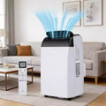 GustoWave-airconditioner van 14000 BTU met afstandsbediening, draagbare airco voor kamers tot 750 vierkante voet, wit/zwart