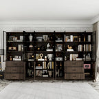 Beleuchteter Schrank aus Aluminium und Glas, individuell anpassbar als Sideboard oder Bücherregal
