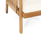 Jabe-Set aus Outdoor-Clubsesseln aus Akazienholz und Korbgeflecht von Christopher Knight Home