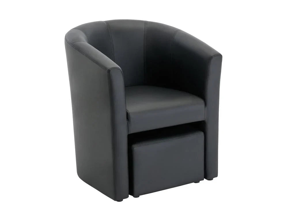 Rotan fauteuil - zwart (decovivante)