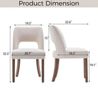 Set of 4 Fabric-upholstered Dining Chairs
