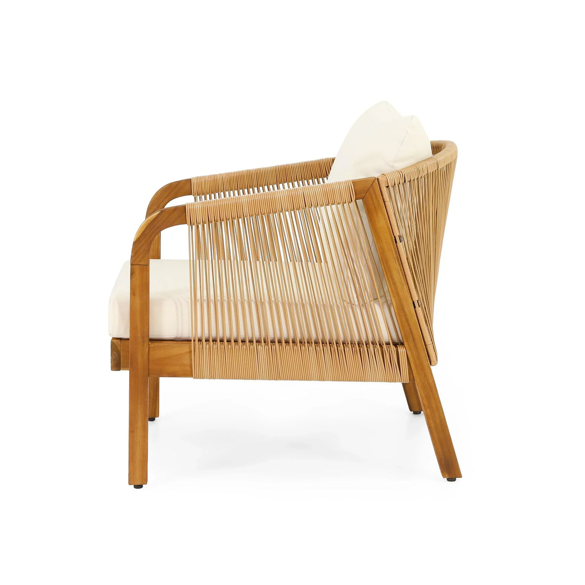 Jabe-Set aus Outdoor-Clubsesseln aus Akazienholz und Korbgeflecht von Christopher Knight Home