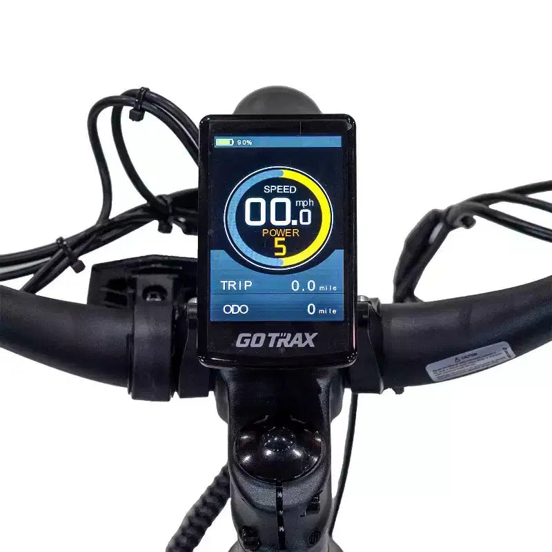 GOTRAX elektrische hybridefiets met dikke banden voor volwassenen, 26 inch, lage instap - Groen