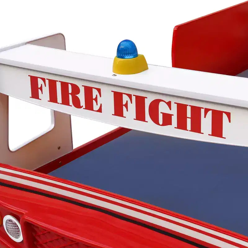 GDFStudio Juna Einzelbett-Feuerwehrbett mit LED-Beleuchtung