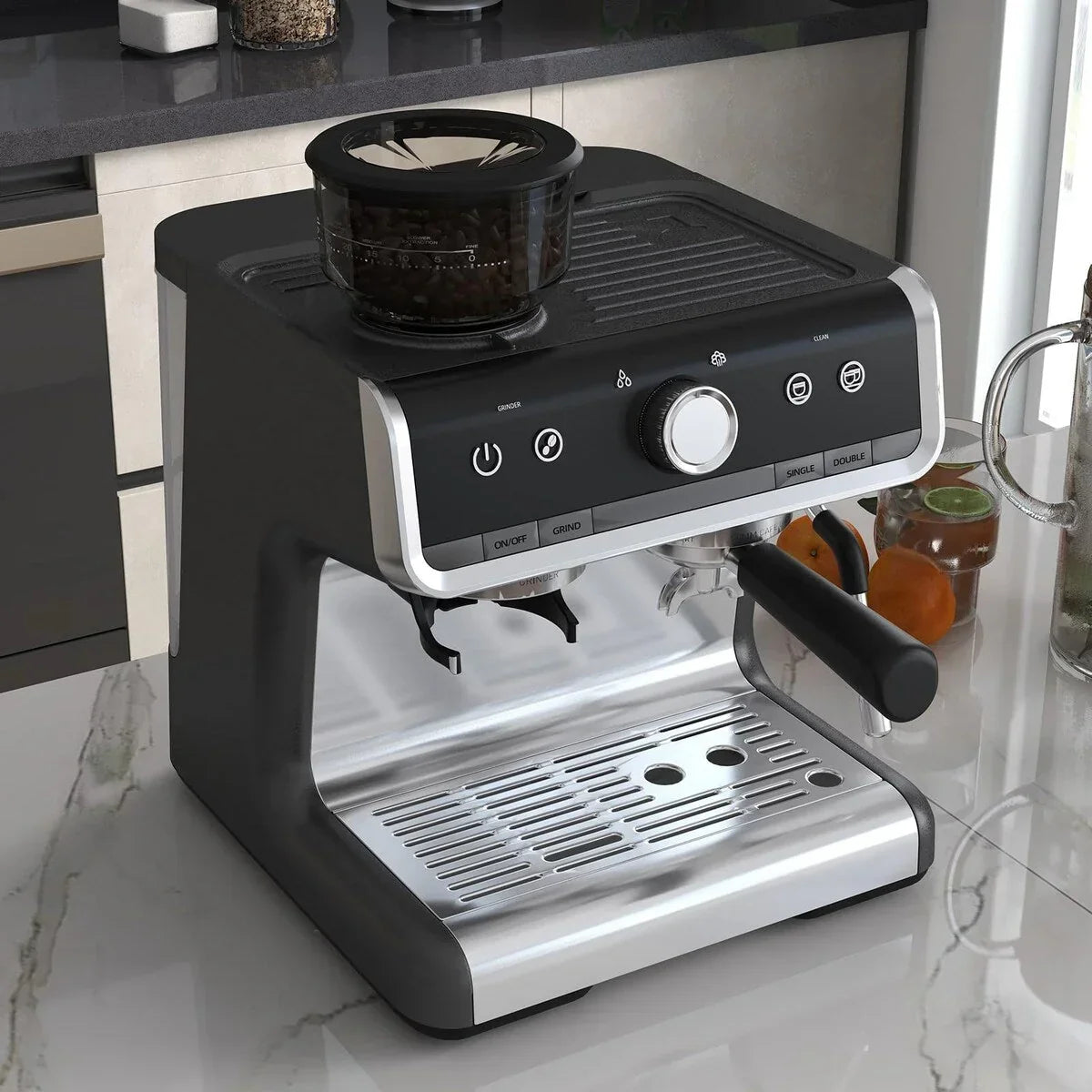 Aparat za espresso kavu s mlincem, spremnik za vodu od 2.8 L