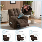 Ručni naslonjač, ergonomski naslonjač od prozračne tkanine s bočnim džepovima, jednokrevetna sofa, prikladna za dnevni boravak ili spavaću sobu