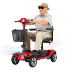 Scooter elettrico pieghevole a 4 ruote per adulti, portata di 330 LBS, per uso all'aperto