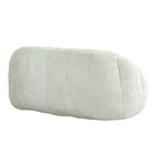 White 63.78  Chenille Upholstered Lounge Chair with High Density Foam