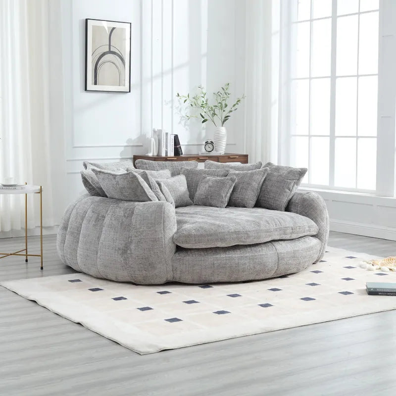 Comodo divano letto matrimoniale a panetto, divano letto oversize con braccioli