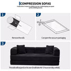 80.7 5-in-1 Convertible Sleeper Sofa Bed 鈥?Corduroy, 1200 lbs, No Assembly