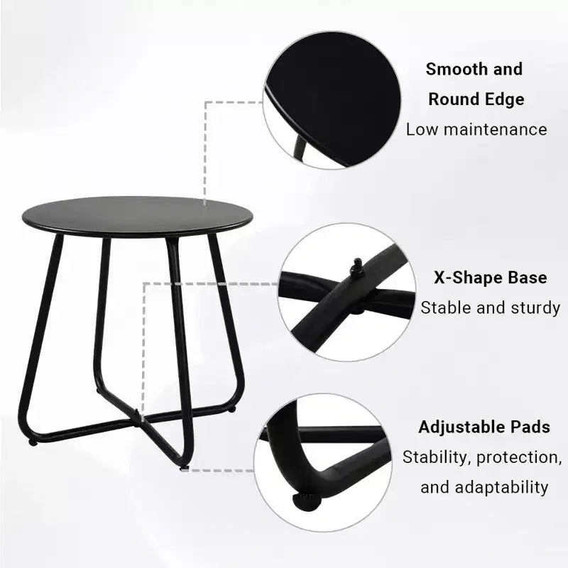 GRANDPATIO vanjski pleteni set za terasu od 5 dijelova s dvosjedom