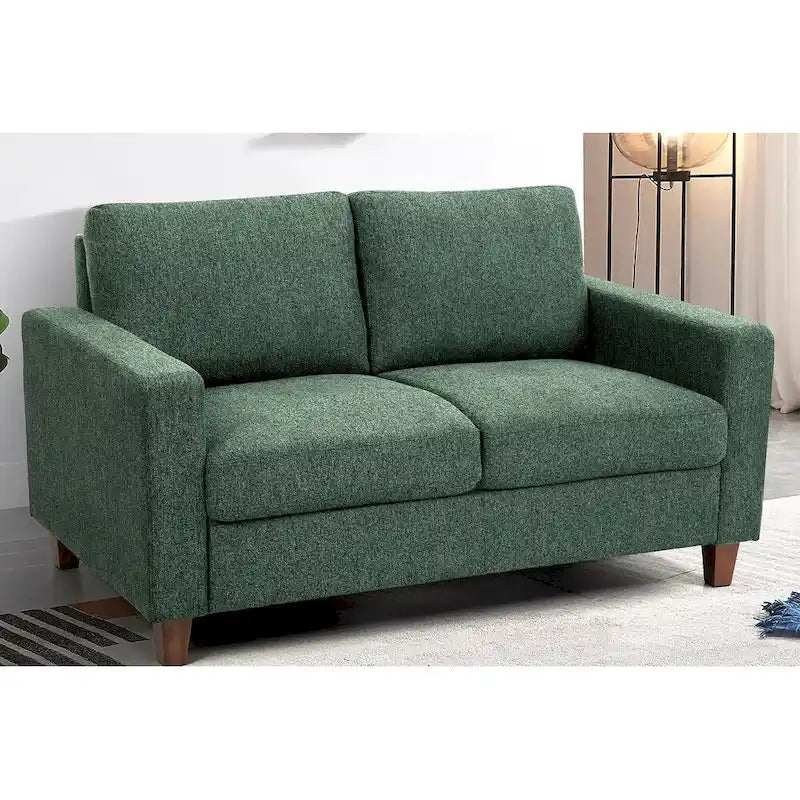 Divanetto moderno di metà secolo Miles, divano a 2 posti con cuscini dello schienale reversibili, grande