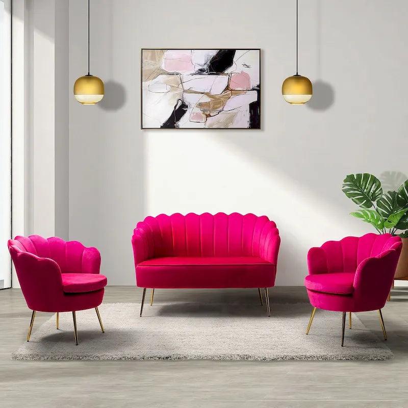 Set da soggiorno Xabier da 52 pollici, 3 pezzi, di HULALA HOME