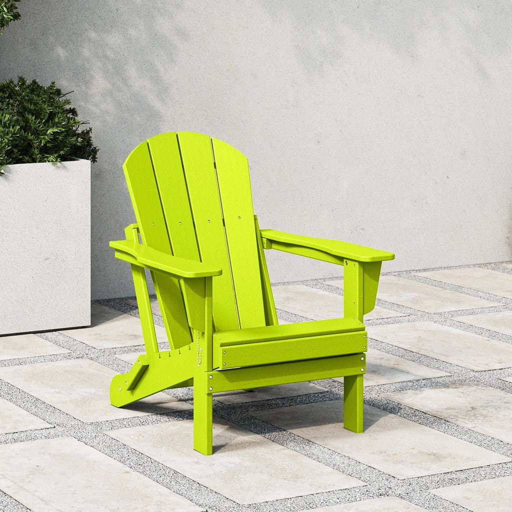 Polytrends Laguna Adirondack stolica za vanjsku terasu, otporna na izbljeđivanje i sve vremenske uvjete, sklopiva