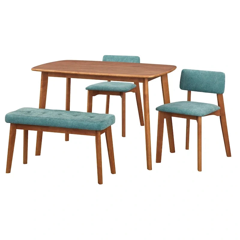4-teiliges Nettie-Esszimmer-Set aus Massivholz von Simple Living