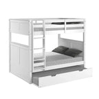 Camaflexi stapelbed in Full-over-Full-formaat met Twin-uitschuifbed - hoofdbord met panelen