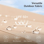 MAISON ARTS dubbele parasol voor terras, 15 ft, extra groot, tweepersoons, inclusief voet