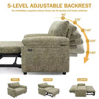 Dyonery 3-in-1-Schlafsofa, ausziehbares Schlafsofa mit verstellbarer Rückenlehne