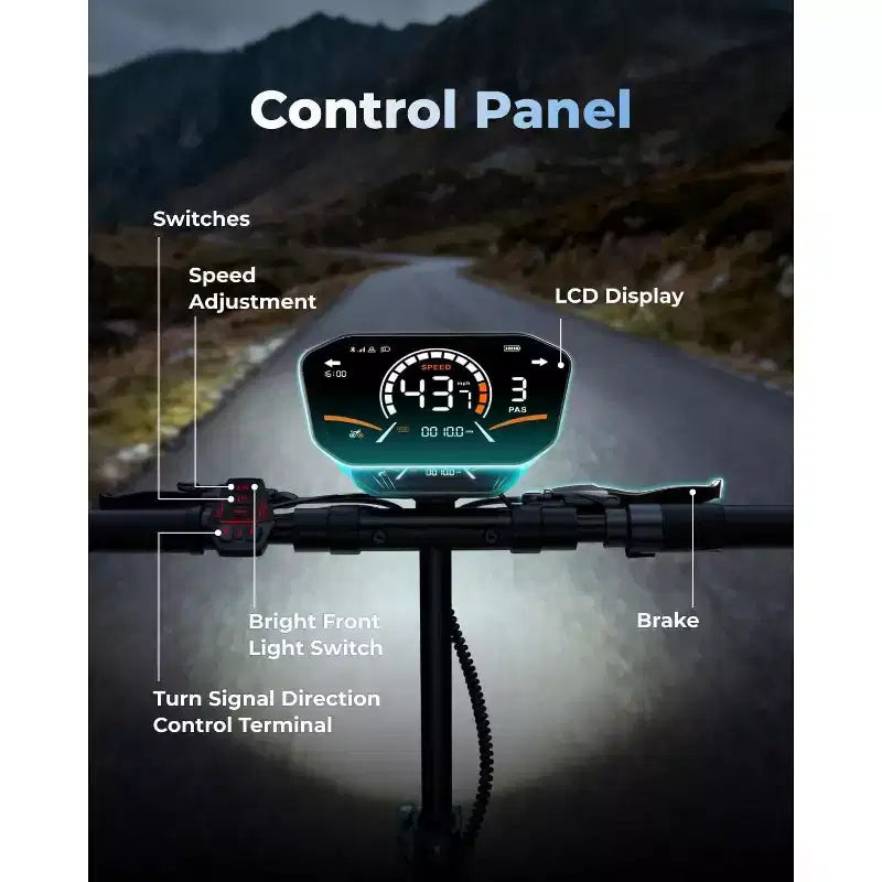 ECOLEAP L7 električni romobil za odrasle, motor vršne snage 1500W, 28MPH, domet 50Mile, dvostruki ovjes, prednje i stražnje disk-kočnice, UL