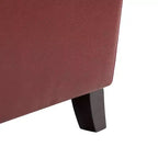 Set van 2 moderne Elisabete-fauteuils met hoge rugleuning van echt leer en vintage spijkerkopafwerking voor woonkamer en slaapkamer| ART OF LIVING DESIGNS