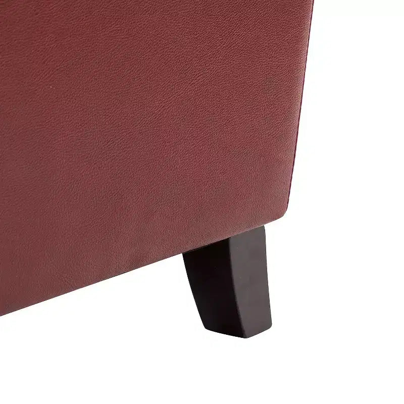 Set van 2 moderne Elisabete-fauteuils met hoge rugleuning van echt leer en vintage spijkerkopafwerking voor woonkamer en slaapkamer| ART OF LIVING DESIGNS
