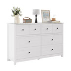 Modern 8-Drawer Dresser for Bedroom, Wide Wood Chest of Drawers with Deep Storage, Freestanding Organizer Cabinet Furniture for Living Room