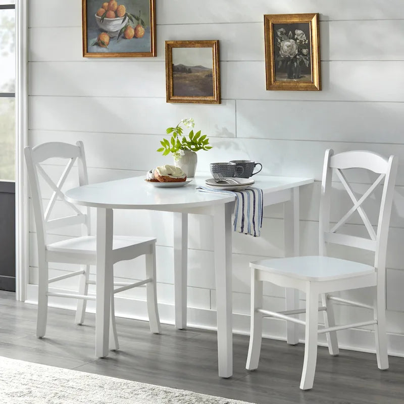 Set da pranzo da 3 pezzi Simple Living Country Cottage con piano a ribalta