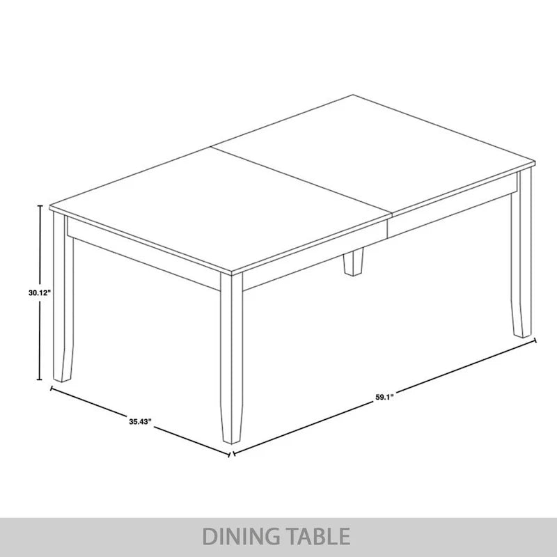 CraftPorch klassisches 7-teiliges Esszimmer-Set aus Holz