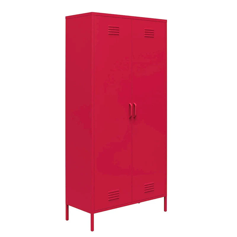 Oranger/rosa, hoher Metallspind mit 2 Türen, für 1 Person