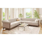 Velika retro modularna sofa Mirod s drvenim nogama, udoban modularni dizajn za dnevni boravak, salon i obiteljske prostore