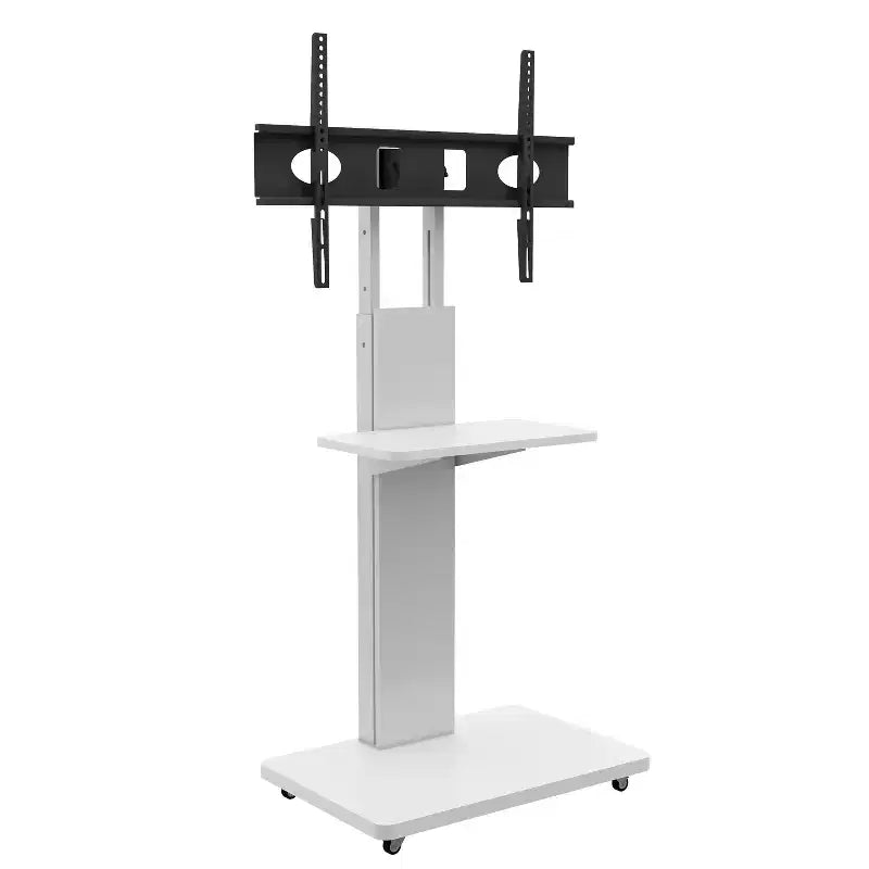 TV-Ständer für 32–75-Zoll-Fernseher, höhenverstellbarer mobiler TV-Wagen mit Schublade und Rollen für Wohnzimmer, Schlafzimmer und Büro – ModernLuxe