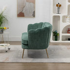 Small Mini Room Couch Two-Seater Sofa with Gold Metal Leg - 2 Seat