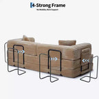 80.7 5-in-1 Convertible Sleeper Sofa Bed 鈥?Corduroy, 1200 lbs, No Assembly