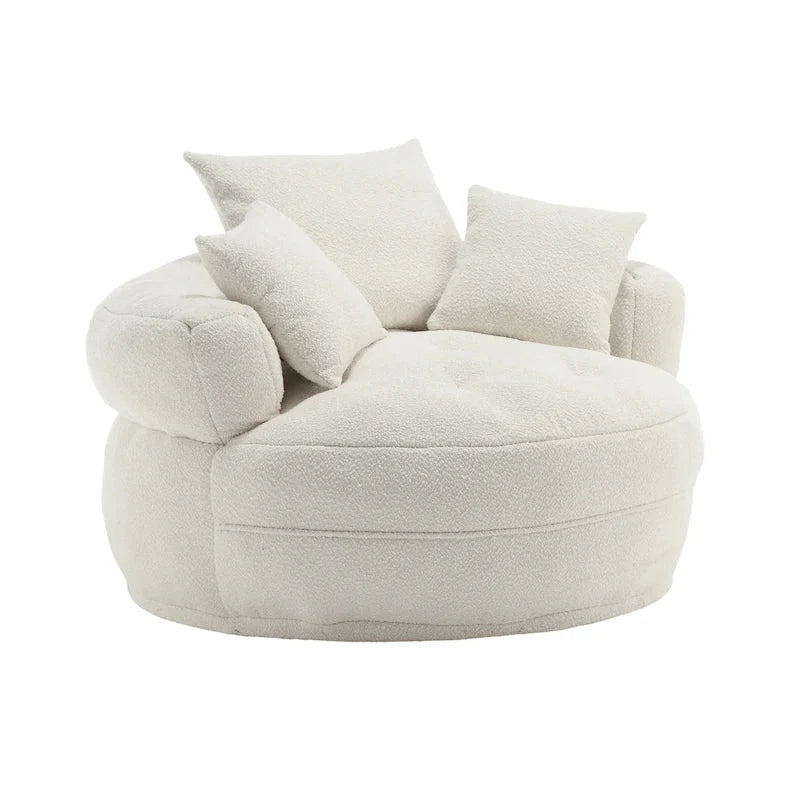 Poltrona relax rotonda – bianca/blu/grigia/gialla/arancione/rosa scuro/blu navy/verde, posto singolo e matrimoniale