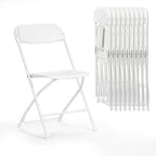 Confezione da 10 sedie pieghevoli in plastica con portata di 350 lb per eventi, ufficio, matrimoni, feste, picnic, cucina e sala da pranzo