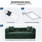 80.7 5-in-1 Convertible Sleeper Sofa Bed 鈥?Corduroy, 1200 lbs, No Assembly
