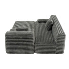 Modularna kutna sofa Cloud, moderna tapecirana sofa s 2 ukrasna jastuka, slobodno kombinirajuća modularna sofa u obliku slova L