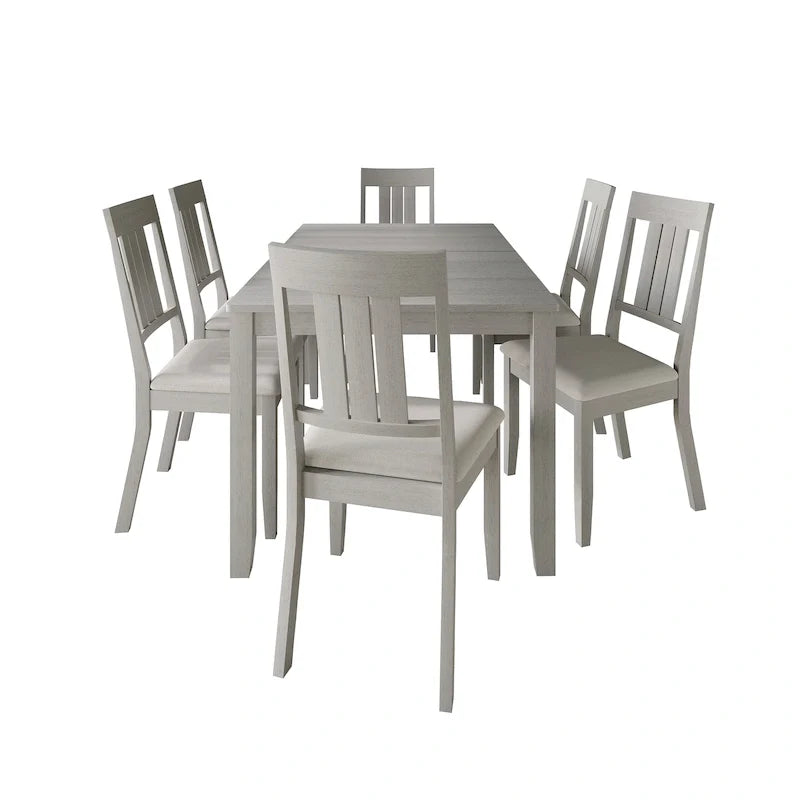 Set da pranzo in legno Classic CraftPorch da 7 pezzi