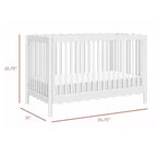 Babyletto Swell 4-in-1 umbaubares Kinderbett mit Umbausatz zum Kleinkinderbett